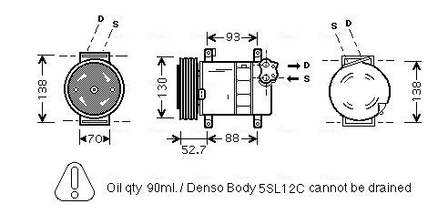 AVA Clever Choice kompresszor, klíma - FTAK088 - TothCarparts