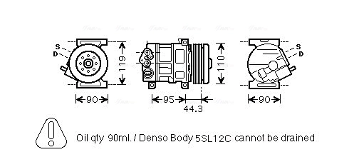 AVA Clever Choice kompresszor, klíma - FTAK330 - TothCarparts