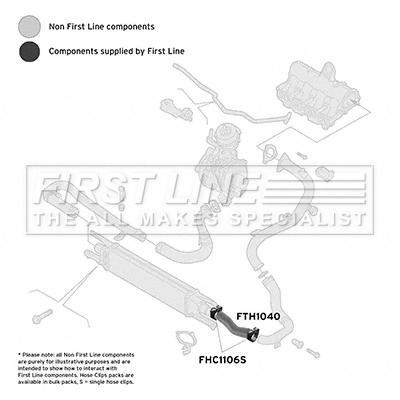 FIRST LINE Töltőlevegő cső - FTH1040 - TothCarparts