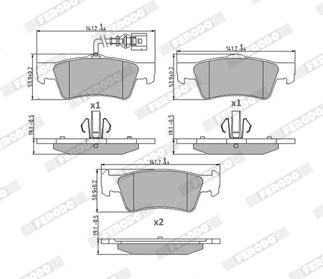 FERODO fékbetétkészlet, tárcsafék - FVR1647 - TothCarparts