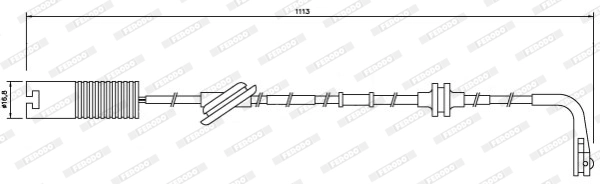 FERODO figyelmezető kontaktus, fékbetétkopás - FWI284 - TothCarparts