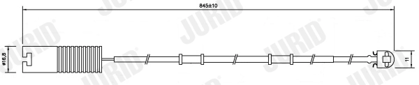 JURID figyelmezető kontaktus, fékbetétkopás - FWI285 - TothCarparts