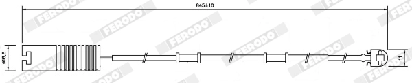 FERODO figyelmezető kontaktus, fékbetétkopás - FWI285 - TothCarparts