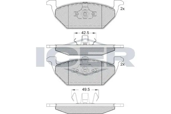 ANDEL fékbetétkészlet, tárcsafék - 181338 - TothCarparts