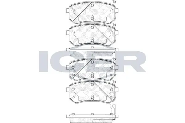 ANDEL fékbetétkészlet, tárcsafék - 181710 - TothCarparts