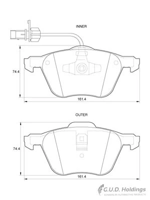 Safeline fékbetétkészlet, tárcsafék - D3832 - TothCarparts