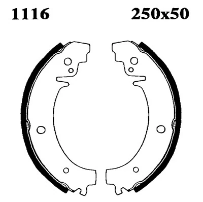 ANDEL fékpofakészlet - A1116 - TothCarparts