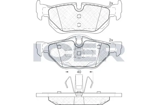 ANDEL fékbetétkészlet, tárcsafék - 181663 - TothCarparts