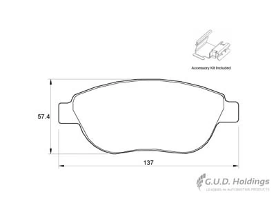 Safeline fékbetétkészlet, tárcsafék - D3410 - TothCarparts