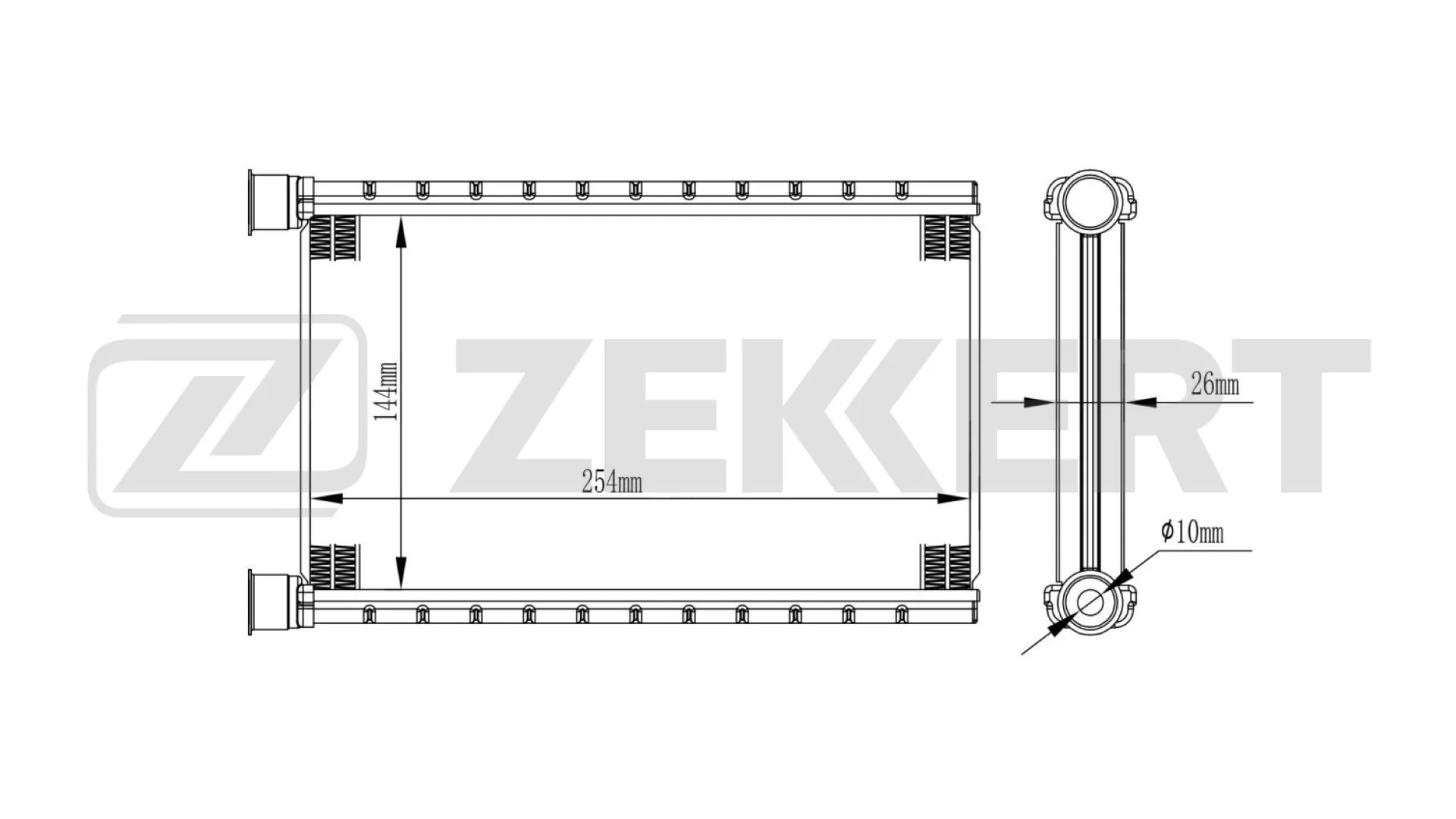 ZEKKERT Hőcserélő, belső tér fűtés - MK-5057 - TothCarparts