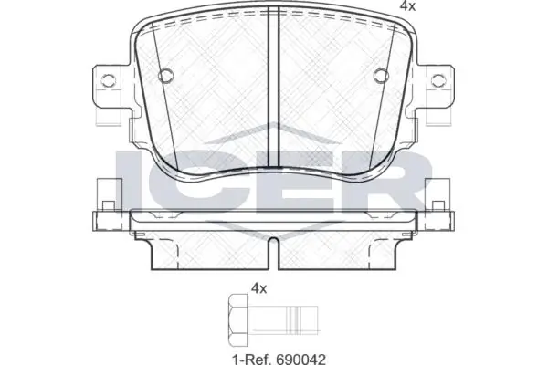 ANDEL fékbetétkészlet, tárcsafék - 182152 - TothCarparts