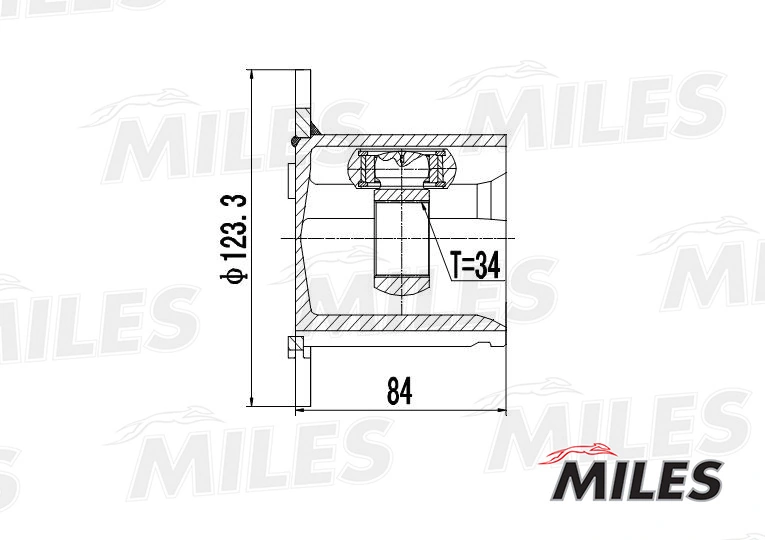 MILES csuklókészlet, hajtótengely - GA10058 - TothCarparts
