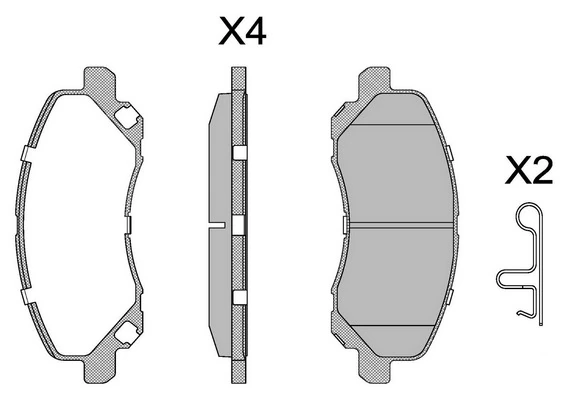 TRADEX FRANCE fékbetétkészlet, tárcsafék - TBP1294 - TothCarparts