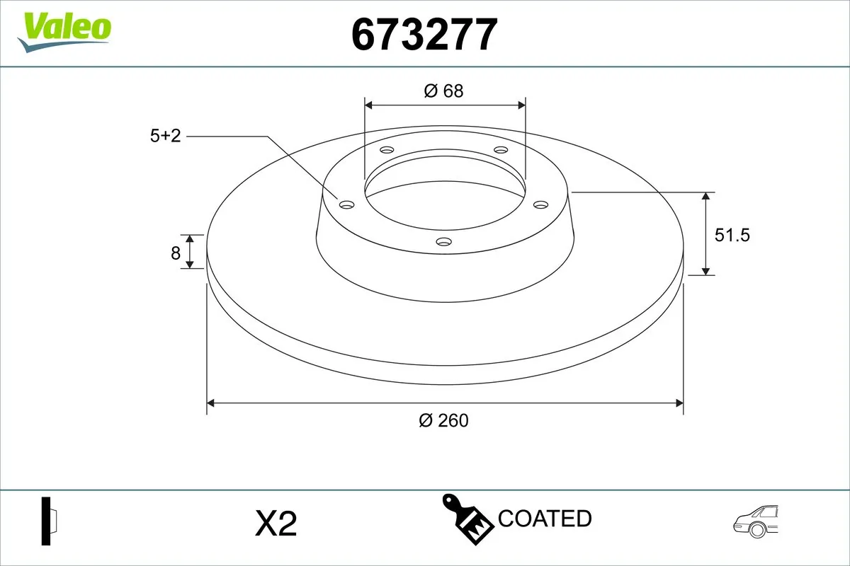 VALEO féktárcsa - 673277 - TothCarparts
