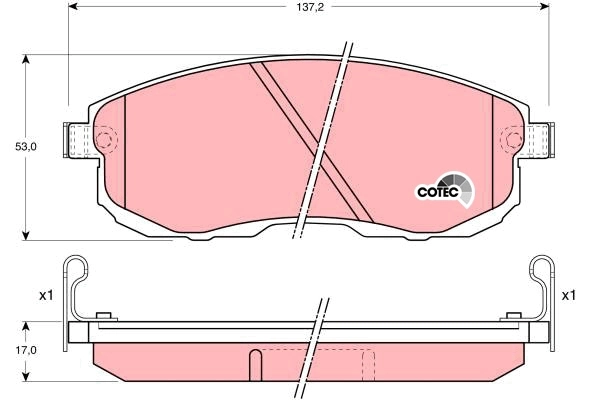 TRW fékbetétkészlet, tárcsafék - GDB1003DT - TothCarparts