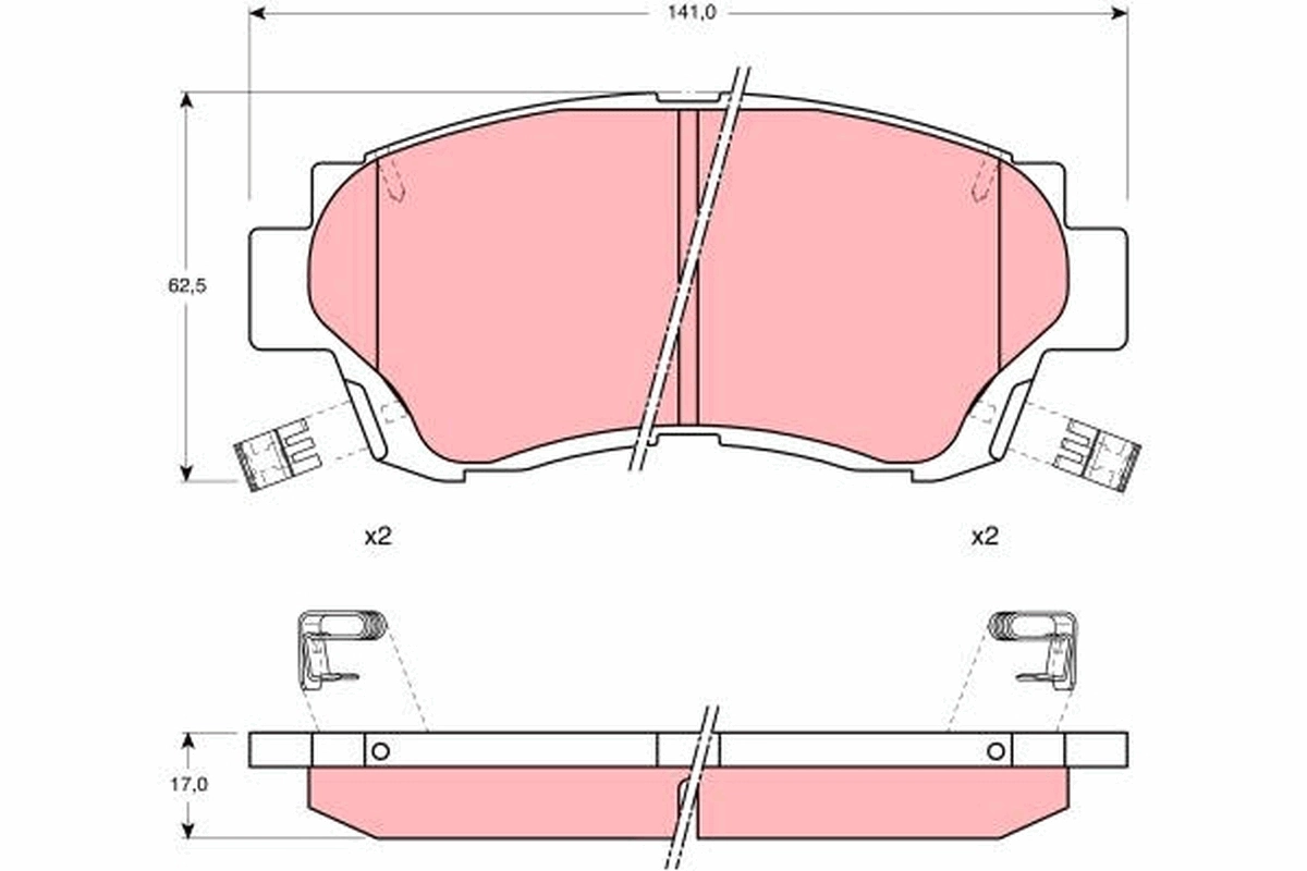 TRW fékbetétkészlet, tárcsafék - GDB1142 - TothCarparts