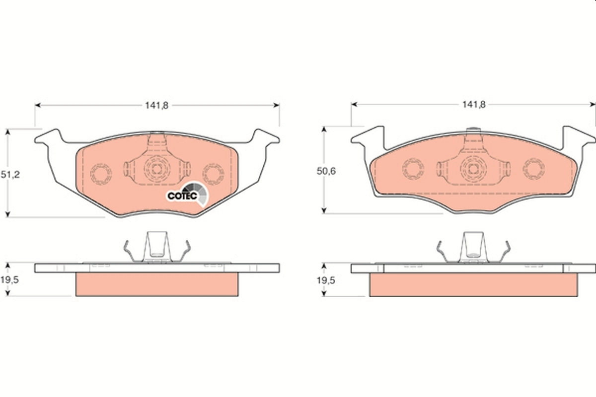 TRW fékbetétkészlet, tárcsafék - GDB1218 - TothCarparts