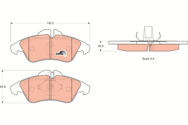 TRW fékbetétkészlet, tárcsafék - GDB1220 - TothCarparts