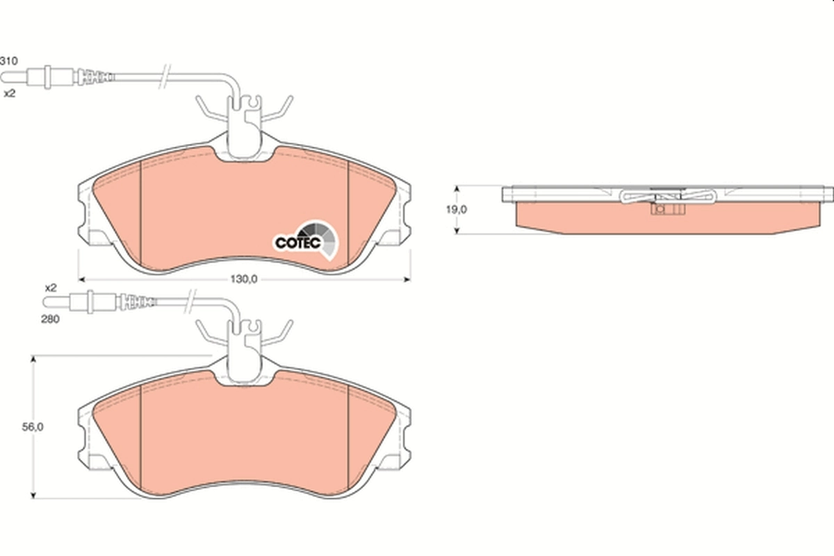 TRW fékbetétkészlet, tárcsafék - GDB1260 - TothCarparts