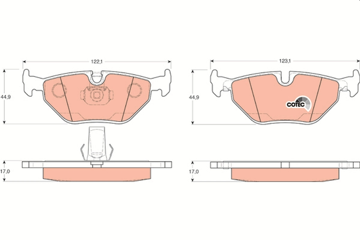TRW fékbetétkészlet, tárcsafék - GDB1265 - TothCarparts