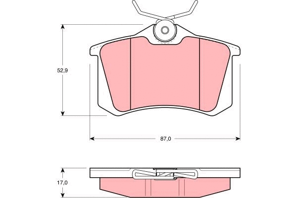 TRW fékbetétkészlet, tárcsafék - GDB1267 - TothCarparts