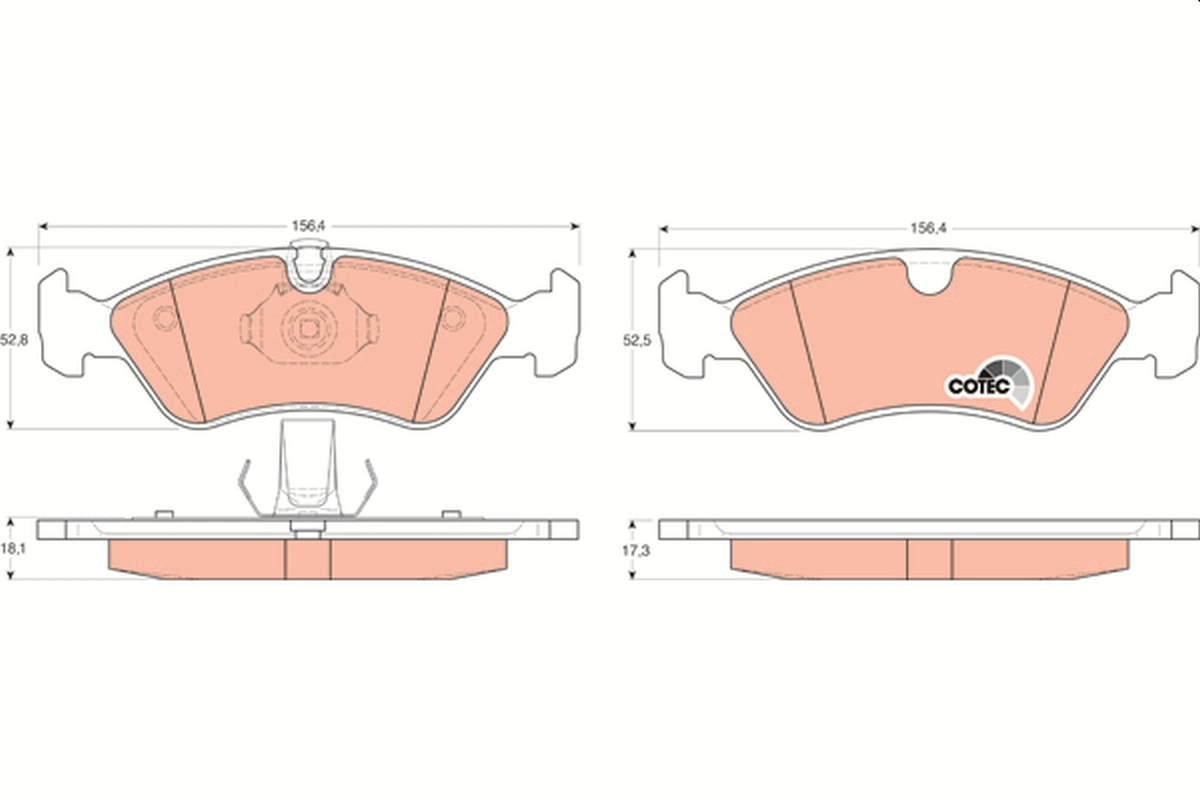 TRW fékbetétkészlet, tárcsafék - GDB1300 - TothCarparts