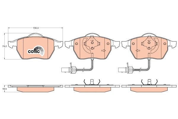 TRW fékbetétkészlet, tárcsafék - GDB1307 - TothCarparts