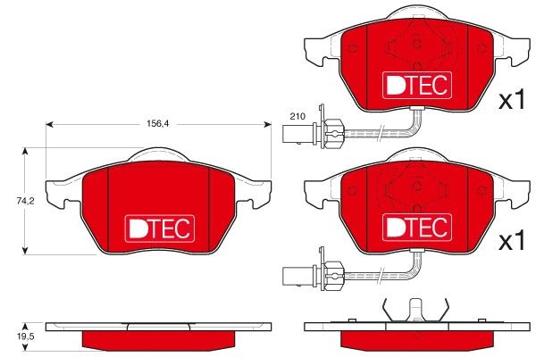 TRW fékbetétkészlet, tárcsafék - GDB1307DTE - TothCarparts