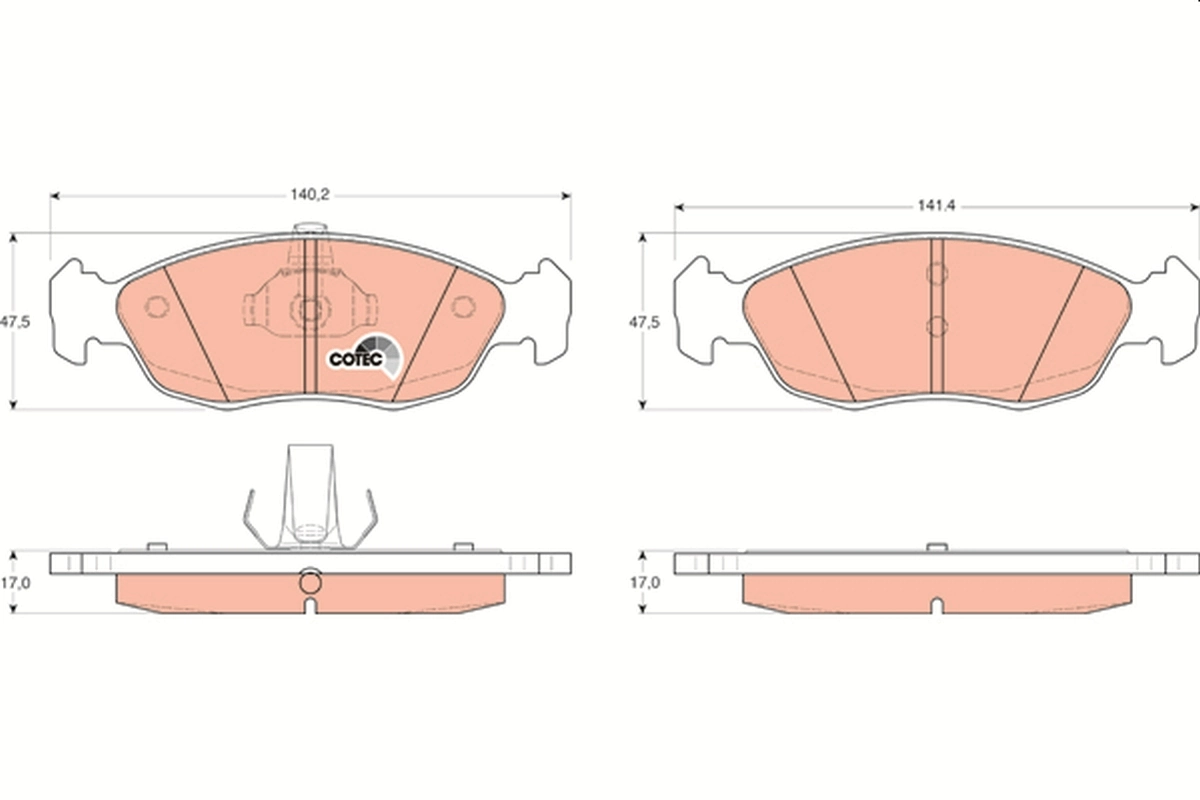TRW fékbetétkészlet, tárcsafék - GDB1322 - TothCarparts