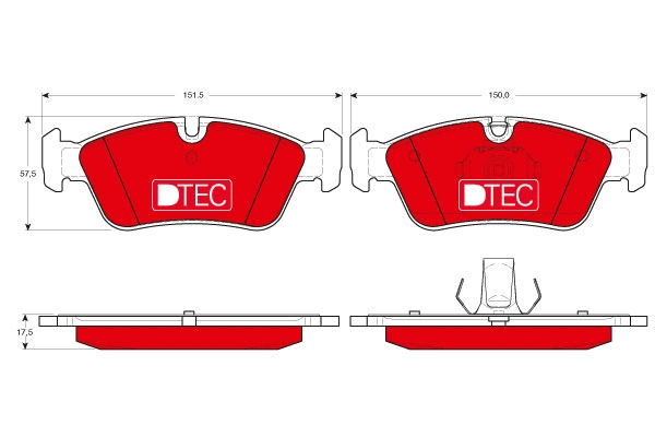 TRW fékbetétkészlet, tárcsafék - GDB1348DTE - TothCarparts