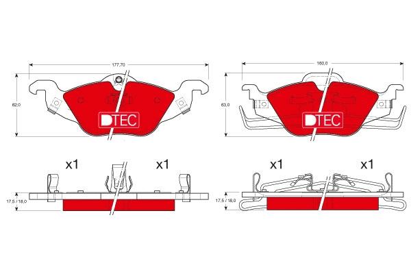 TRW fékbetétkészlet, tárcsafék - GDB1351DTE - TothCarparts