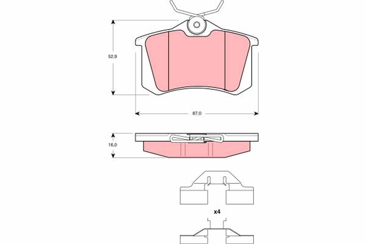 TRW fékbetétkészlet, tárcsafék - GDB1360 - TothCarparts