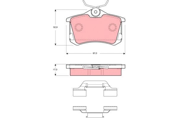 TRW fékbetétkészlet, tárcsafék - GDB1416 - TothCarparts