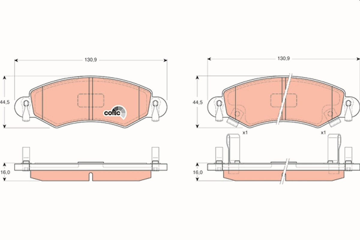 TRW fékbetétkészlet, tárcsafék - GDB1420 - TothCarparts