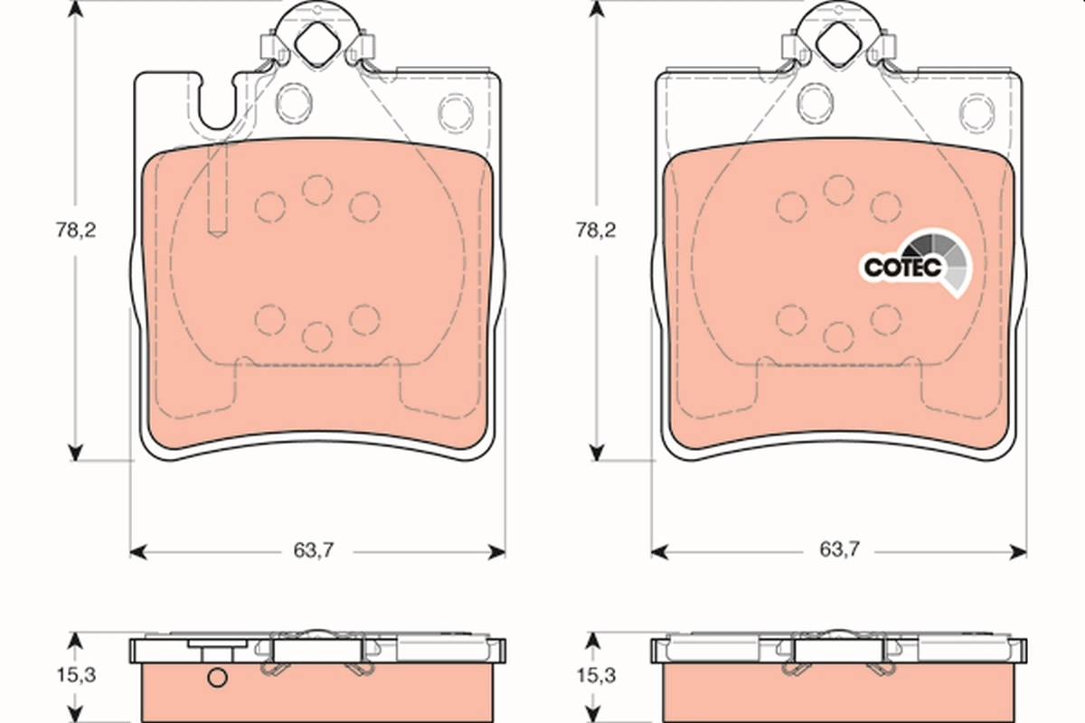 TRW fékbetétkészlet, tárcsafék - GDB1421 - TothCarparts