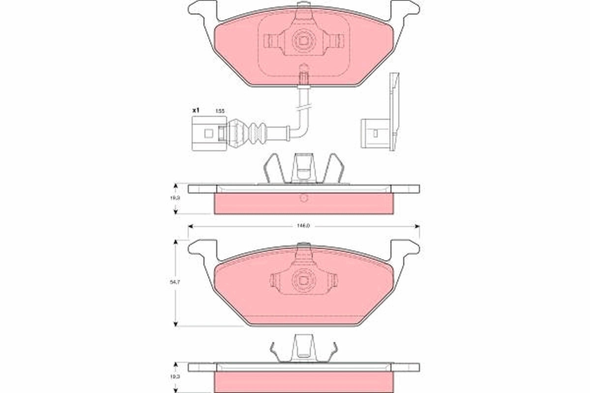 TRW fékbetétkészlet, tárcsafék - GDB1422 - TothCarparts