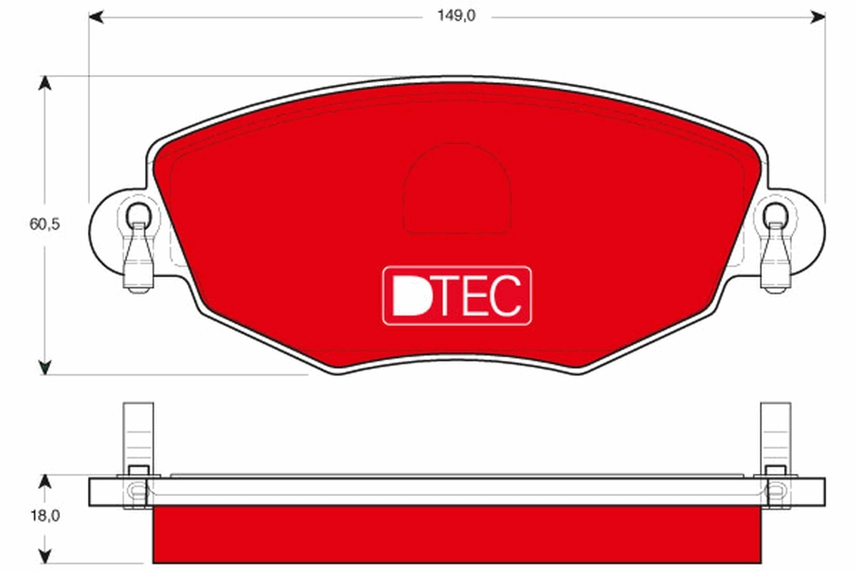 TRW fékbetétkészlet, tárcsafék - GDB1434DTE - TothCarparts