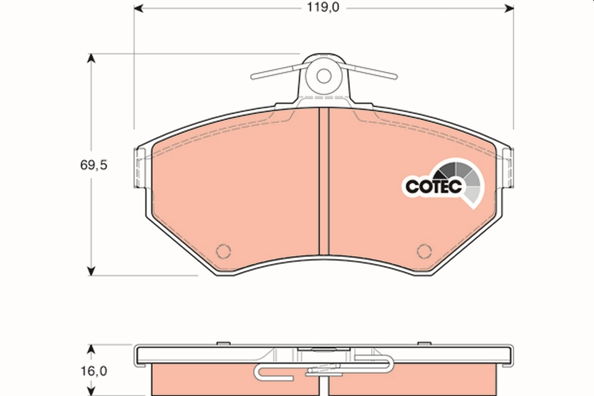 TRW fékbetétkészlet, tárcsafék - GDB1437 - TothCarparts
