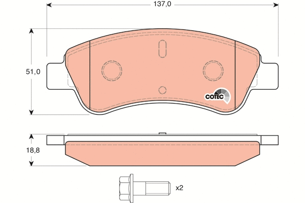 TRW fékbetétkészlet, tárcsafék - GDB1463 - TothCarparts