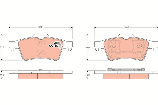 TRW fékbetétkészlet, tárcsafék - GDB1469DT - TothCarparts