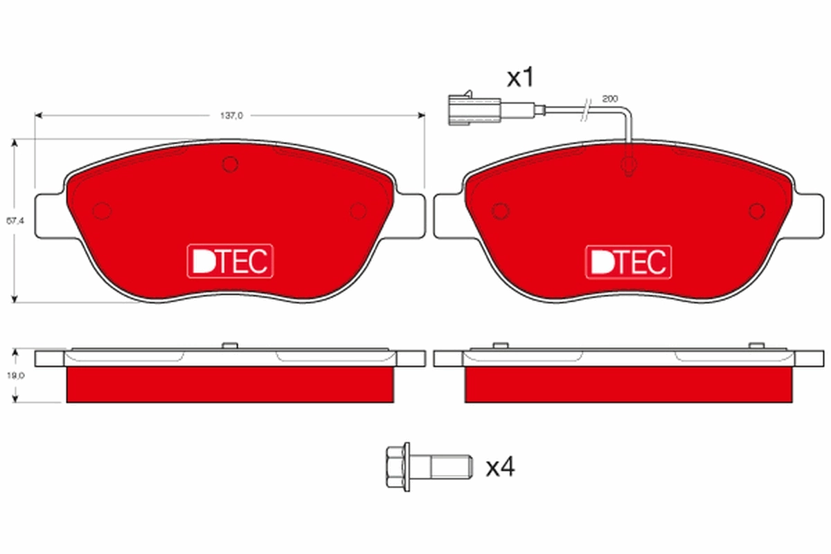 TRW fékbetétkészlet, tárcsafék - GDB1483DTE - TothCarparts