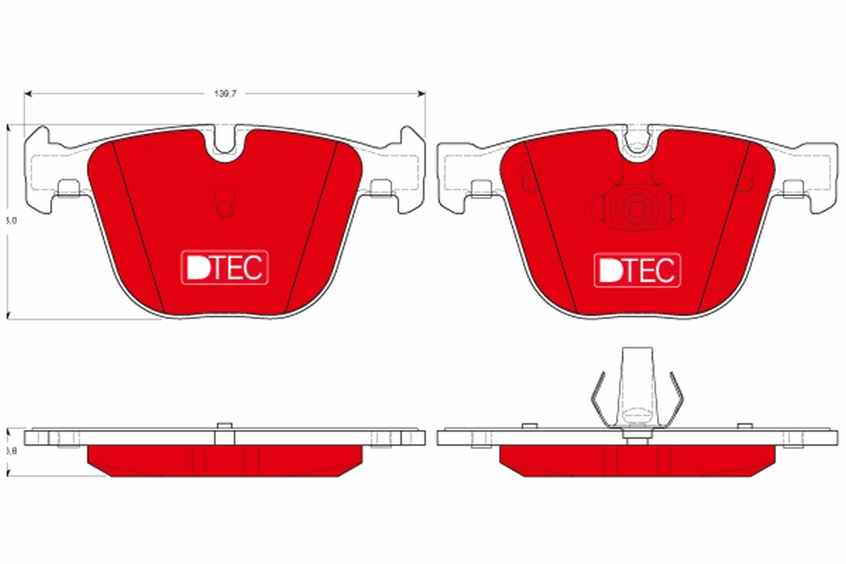 TRW fékbetétkészlet, tárcsafék - GDB1502DTE - TothCarparts