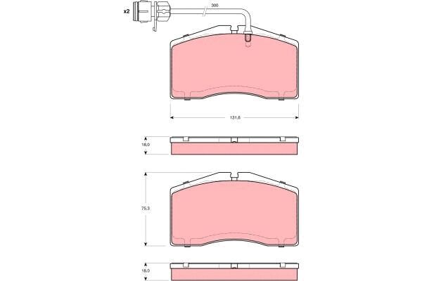 TRW fékbetétkészlet, tárcsafék - GDB1506 - TothCarparts