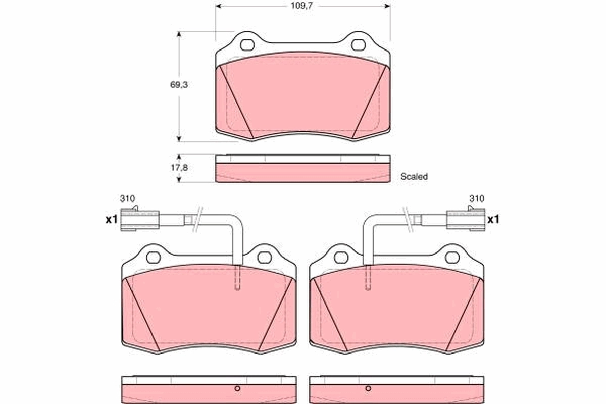 TRW fékbetétkészlet, tárcsafék - GDB1519 - TothCarparts