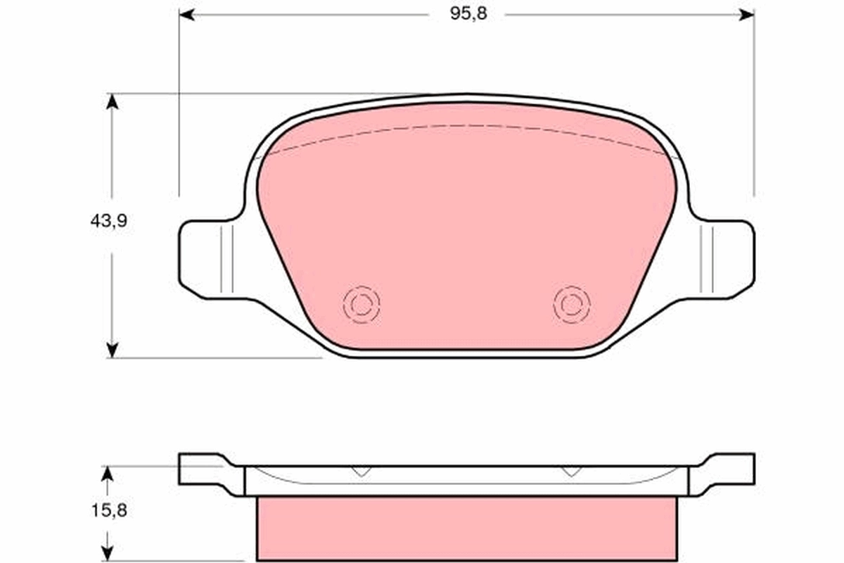 TRW fékbetétkészlet, tárcsafék - GDB1520 - TothCarparts