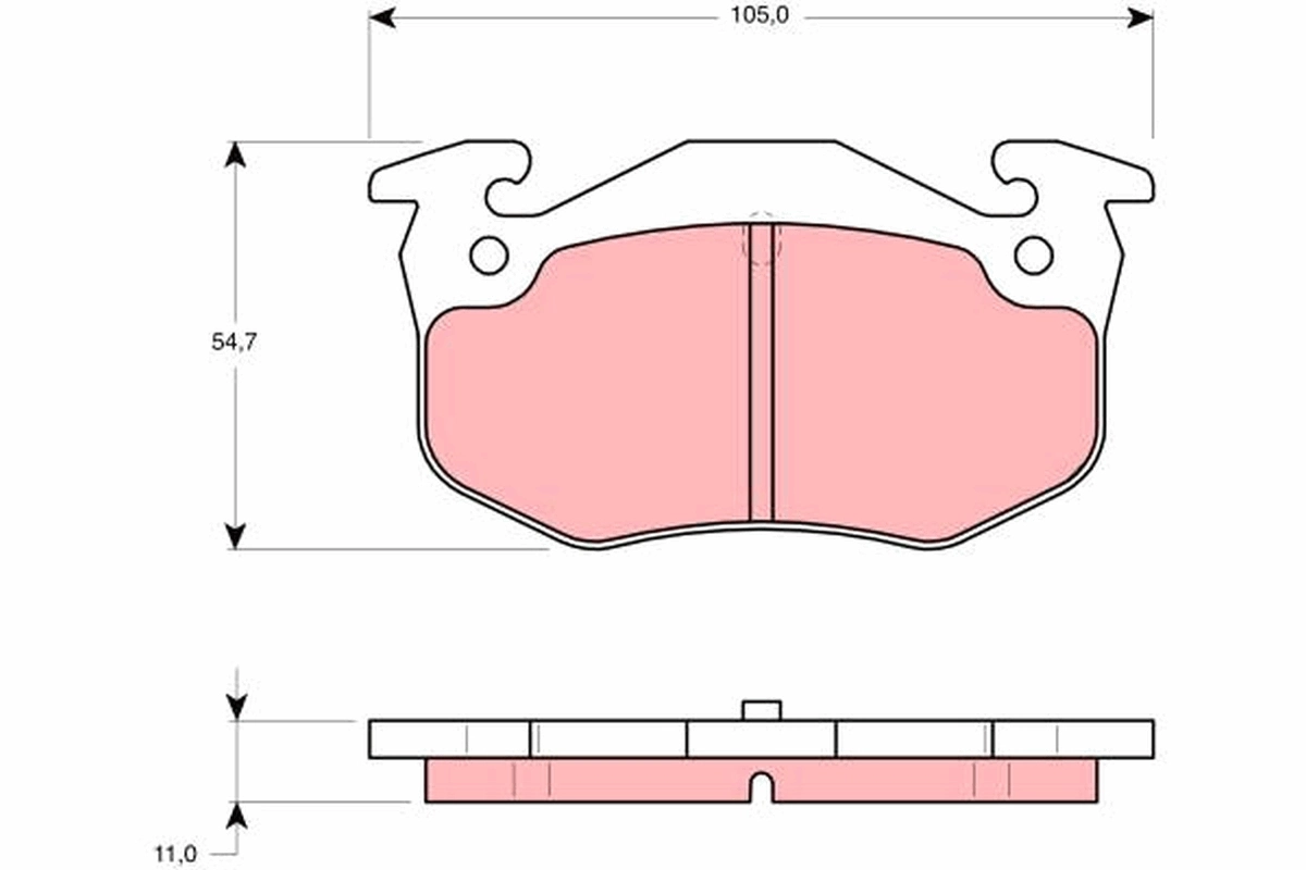 TRW fékbetétkészlet, tárcsafék - GDB1522 - TothCarparts