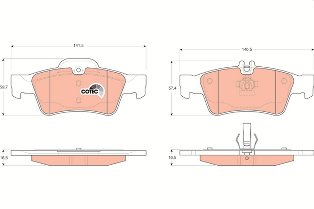 TRW fékbetétkészlet, tárcsafék - GDB1546 - TothCarparts