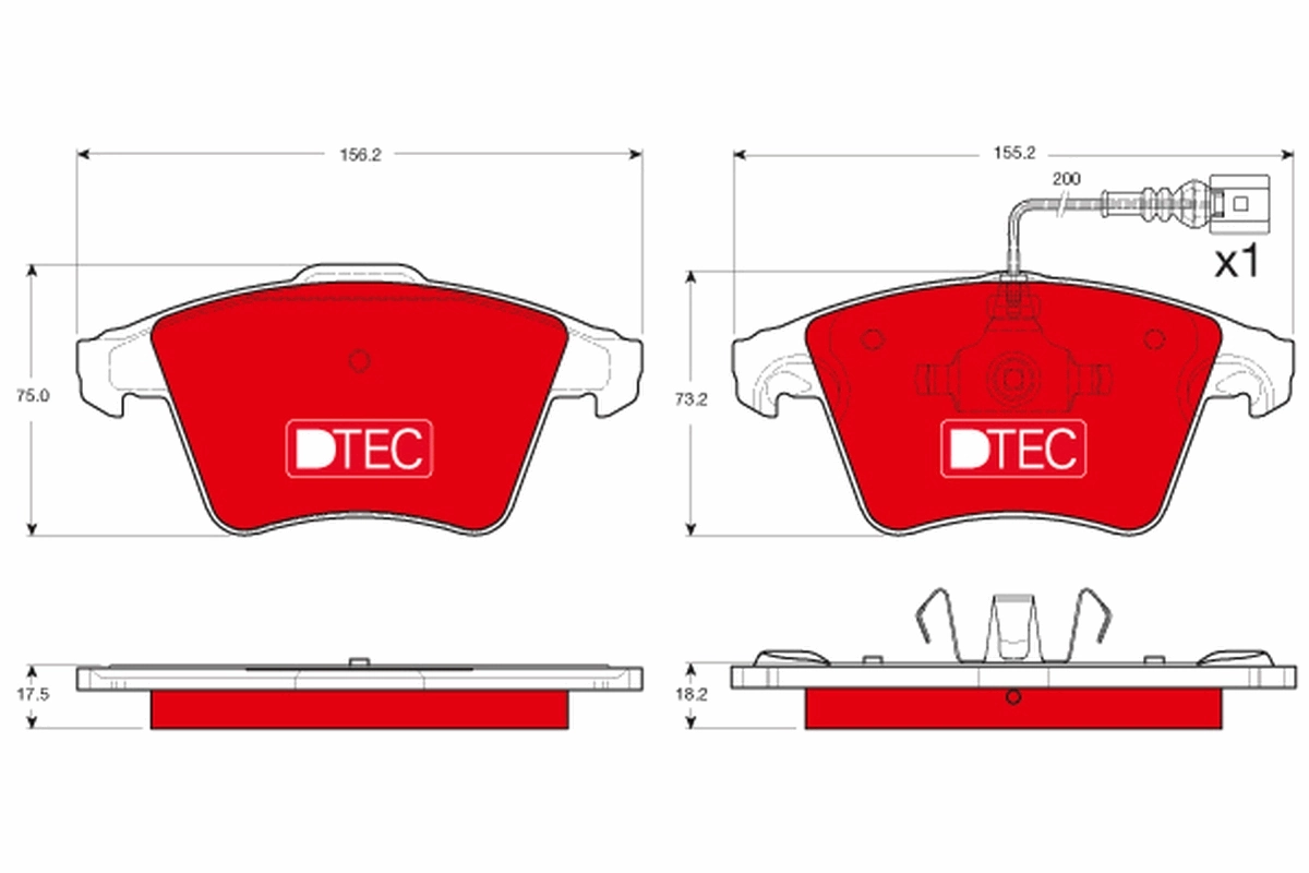 TRW fékbetétkészlet, tárcsafék - GDB1556DTE - TothCarparts