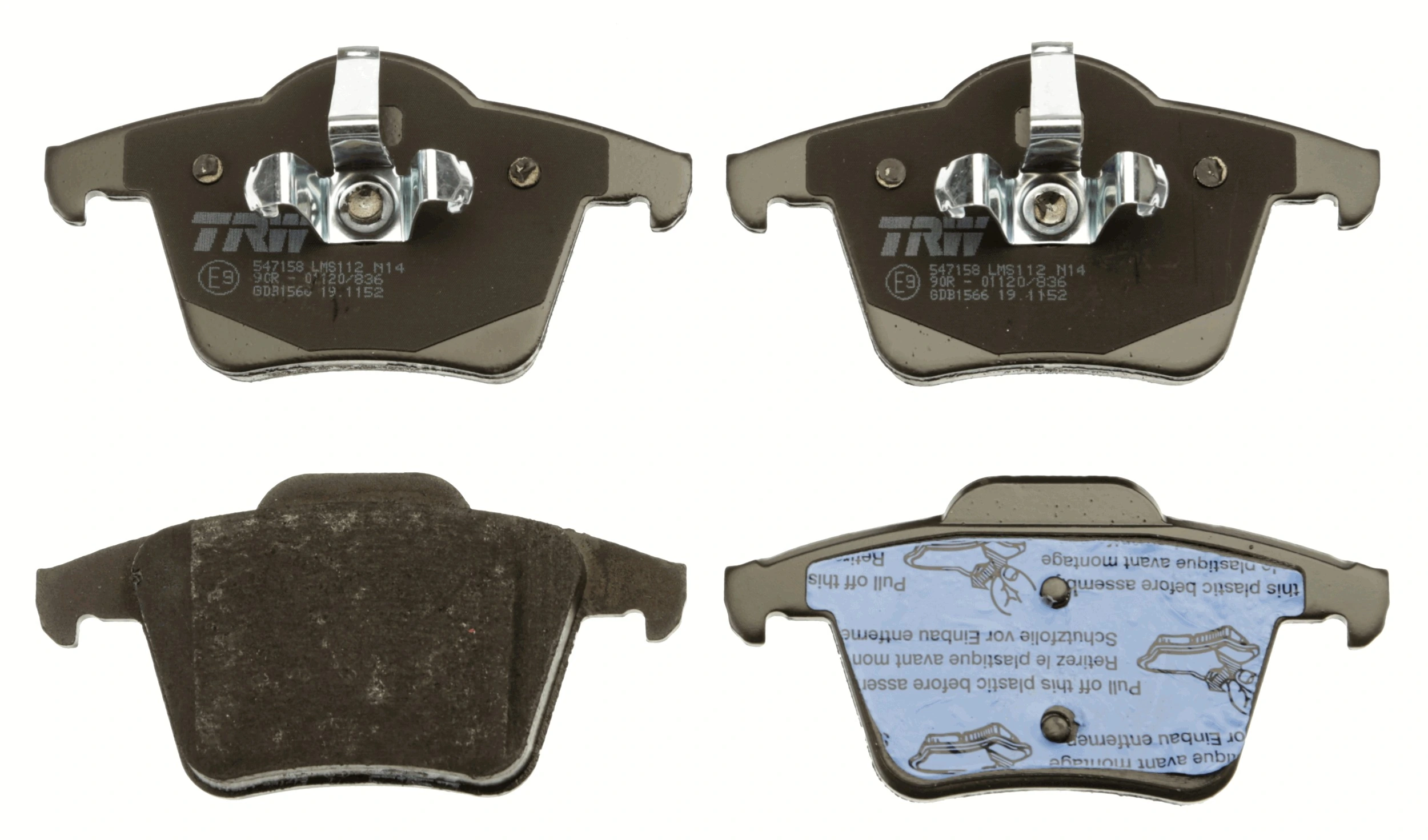 TRW fékbetétkészlet, tárcsafék - GDB1566 - TothCarparts