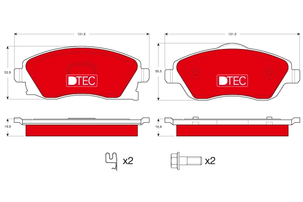 TRW fékbetétkészlet, tárcsafék - GDB1570DTE - TothCarparts